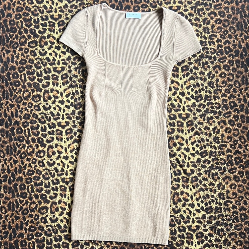 Babaton square neck mini dress